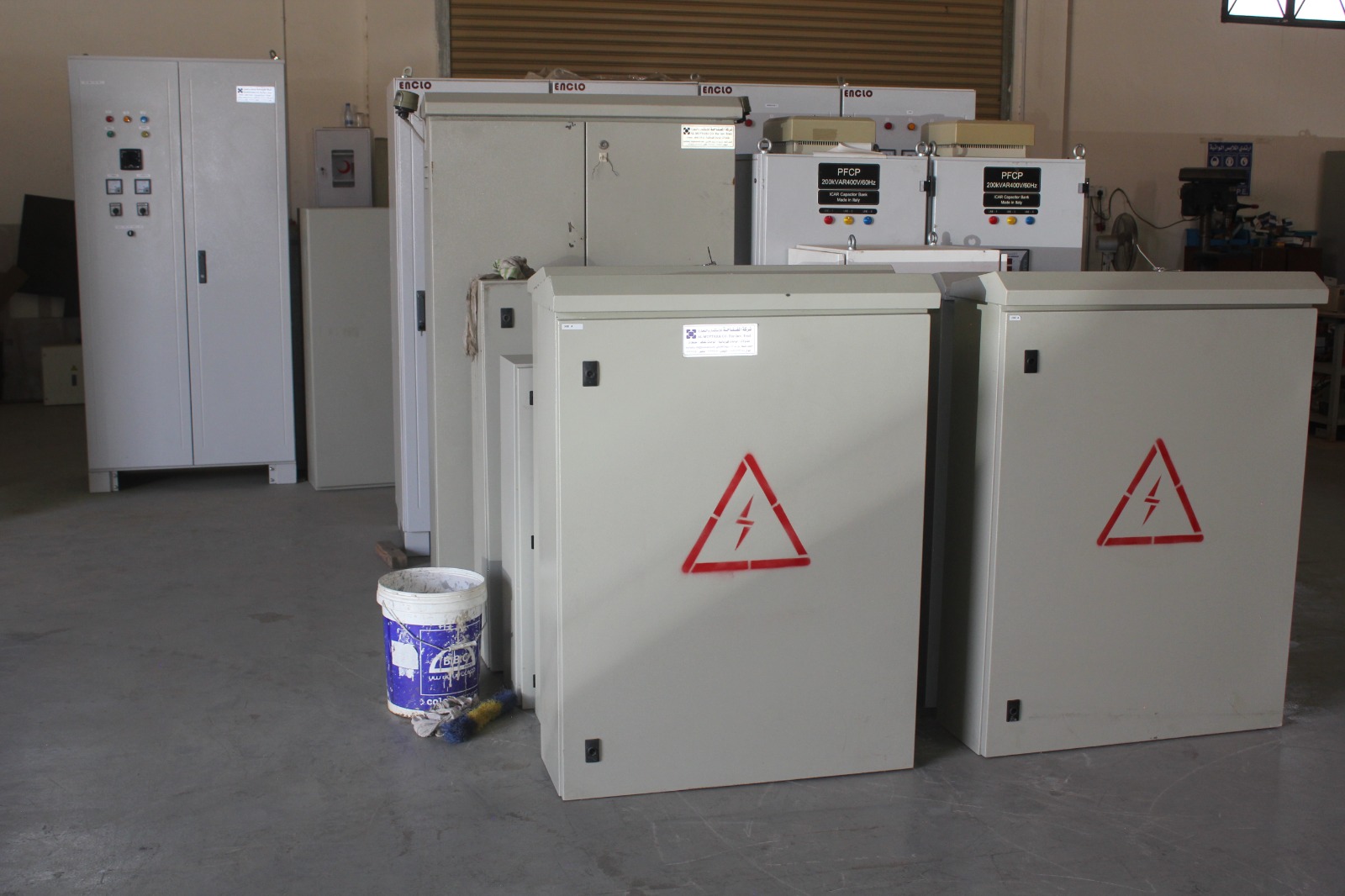 Electrical enclosures and panels under production